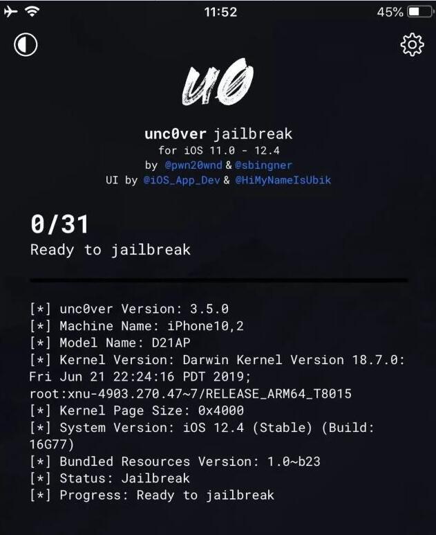 苹果iOS 12.4hack公开的越狱工具