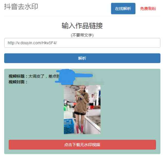 最新抖音去水印+PHP网页源码
