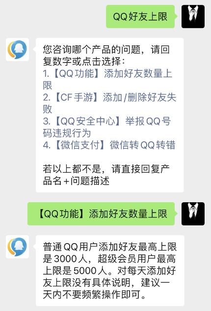 腾讯客服：QQ用户好友最高上限人数